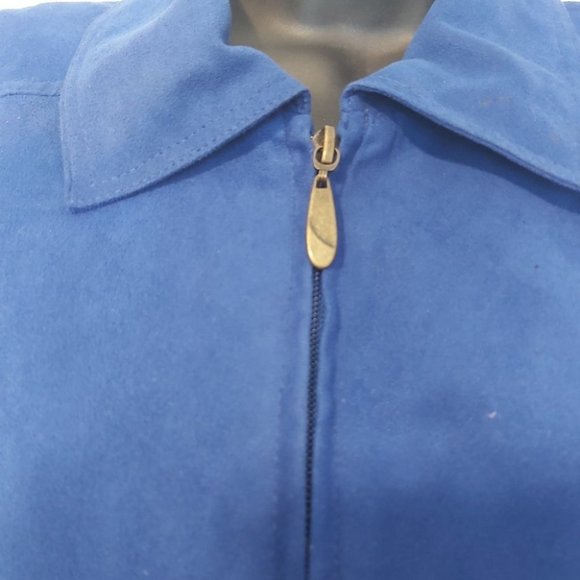 CARROLL REED | Women's Suede-Like Blazer Blue Size 16 - Picture 3 of 6